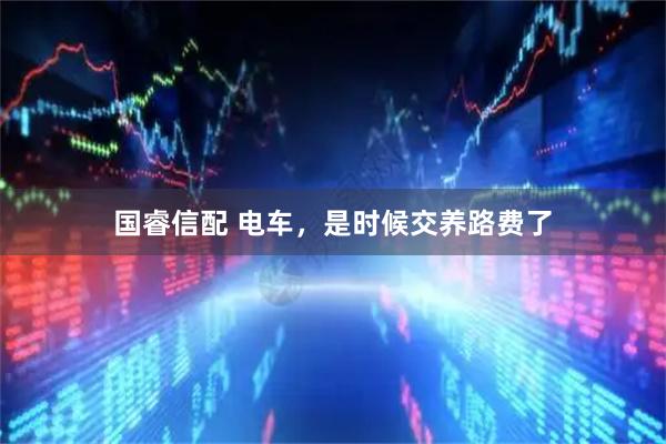 国睿信配 电车，是时候交养路费了